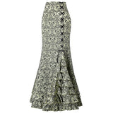Gothic Long Steampunk Trumpet Skirts