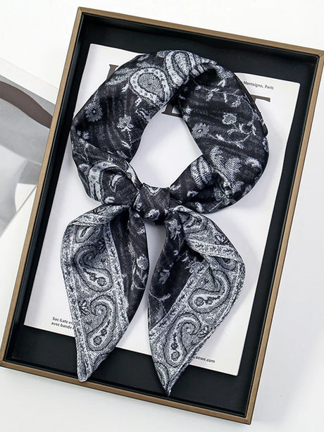 Paisley Print Scarf Square Bandana Neckerchief Hair Ribbon Headband Hair Accessories