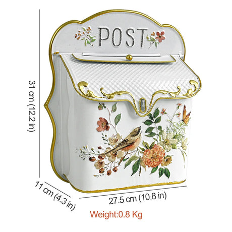 Metal Farmhouse Wall Mounted Post Box Mailboxes Letter Box