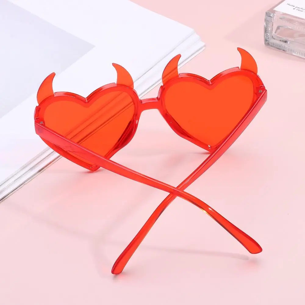 Red Devil Heart Shape Sunglasses