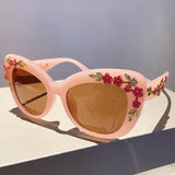 Spring Pink Flower Sunglasses