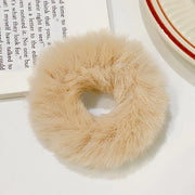 Dopamine Colour Fluffy Scrunchie Hair Bands Ponytail Holder Hair Accessories