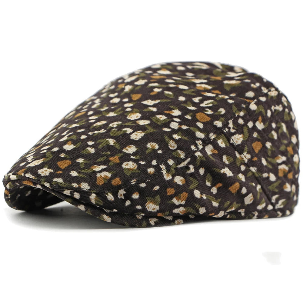 Winter Florals Cabbie Beret Caps