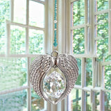 Angel Wing Suncatcher Crystal Pendant Rainbow Maker with Beads