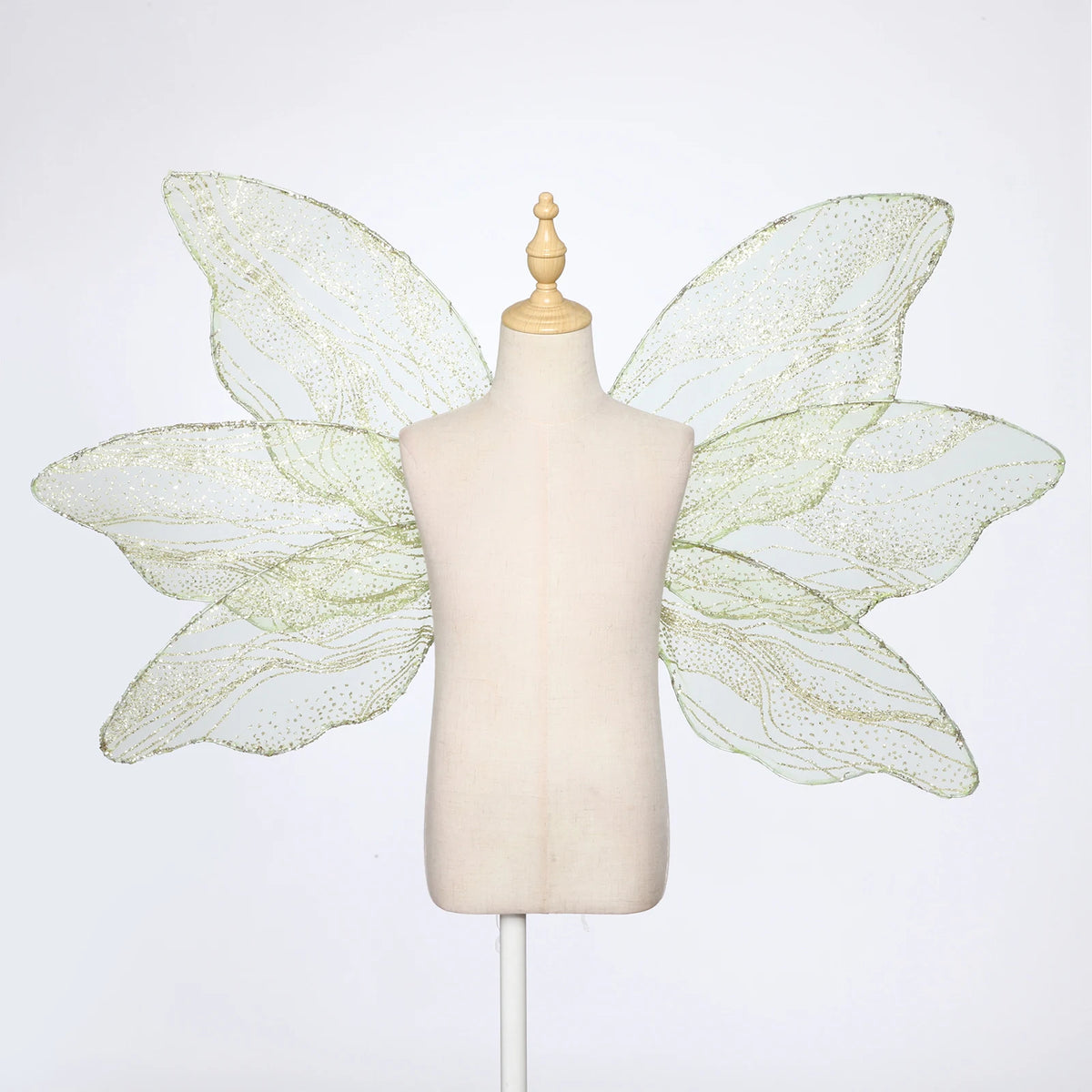 Green Glitter Butterfly Wings Fairy Cosplay