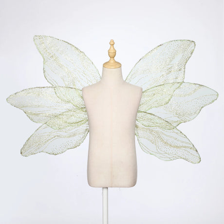 Green Glitter Butterfly Wings Fairy Cosplay