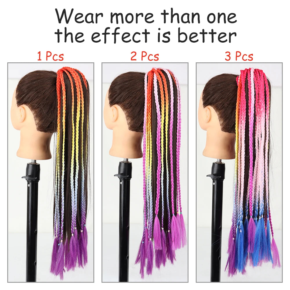 Long Braided Ponytail Hair Extensions 60CM