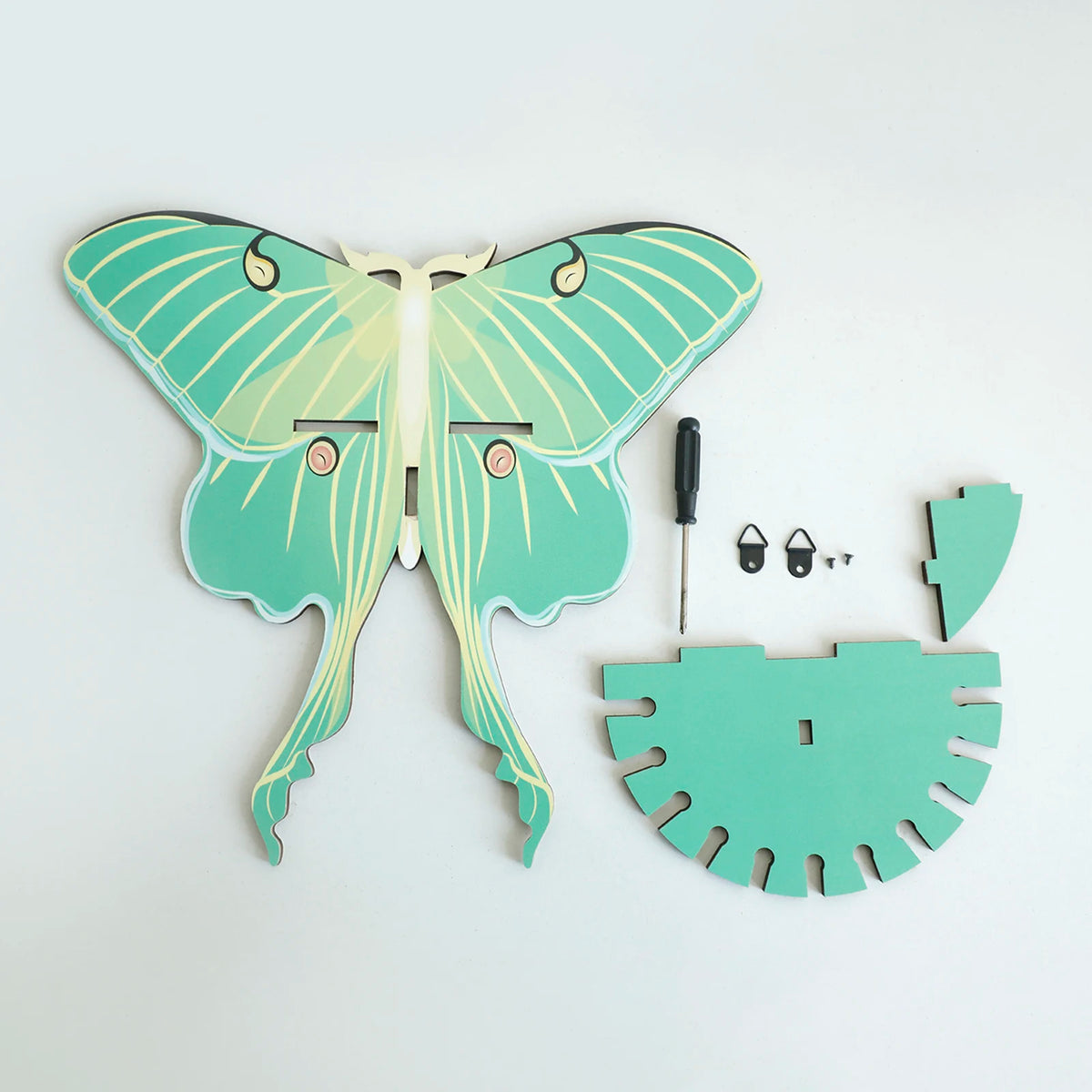 Luna Moth Necklace Display Wooden Floating Shelves Boho Home Decoration