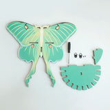 Luna Moth Necklace Display Wooden Floating Shelves Boho Home Decoration