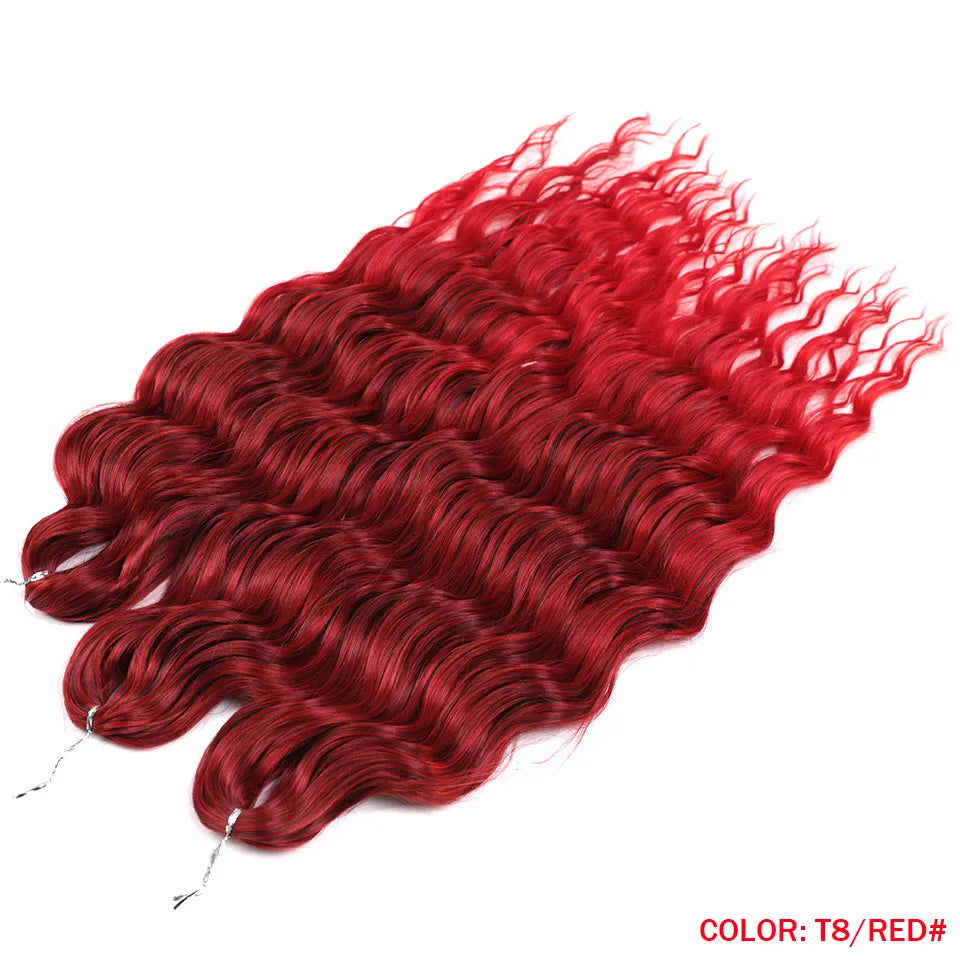 Ombre Rainbow 24 Inch Synthetic Hair Wave Braiding Hair Extensions