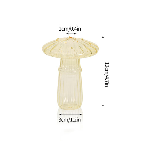 Mushroom Glass Vase Plant Hydroponic Terrarium Vase