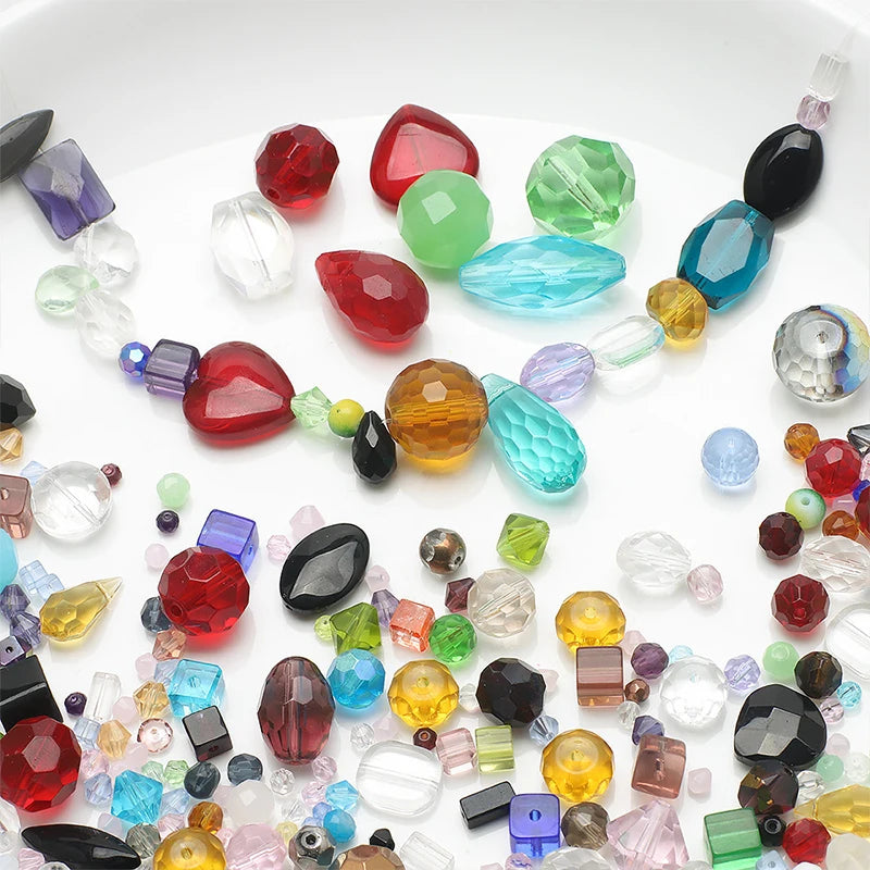 45g Mixed Glass Beads for Jewellery Making DIY Bracelet Necklace