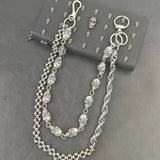 Skull Pocket Punk Wallet Chain Stainless Steel