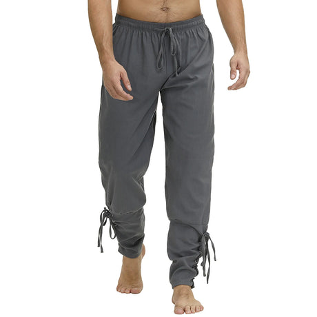 Medieval Pants Viking Costume Pirate Trousers Lace Up Renaissance LARP Cosplay