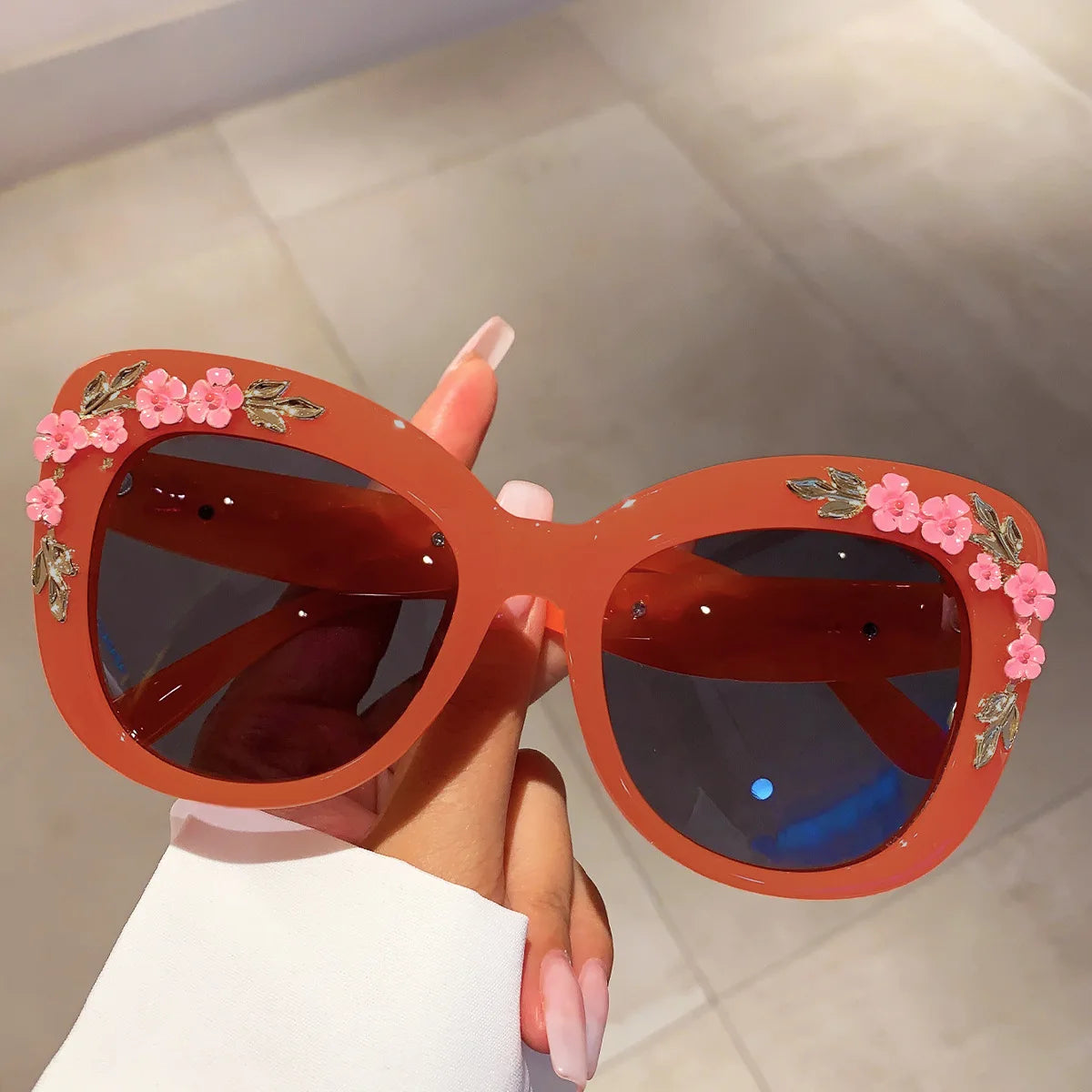 Spring Pink Flower Sunglasses