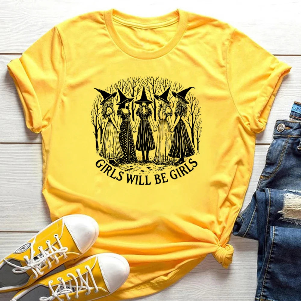 Girls Will Be Girls Witch T-Shirt