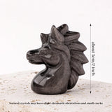 1PC Natural Silvery Obsidian Little Horse Head Crystal Statue