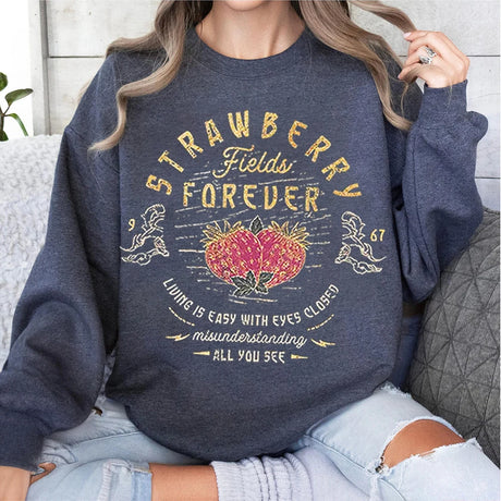 Beatles Strawberry Fields Rock Band Sweatshirt Jumper