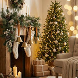 6PCS Iron Christmas Bell Pendant Crisp Sound Pinecone Bell Wind Chimes