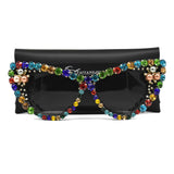 Katy's Crystal Rhinestone Cat Eye Sunglasses Funglasses UV400