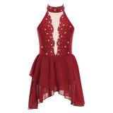 Girls Ballet Leotard Figure Ice Skating Dancewear Stage Costume