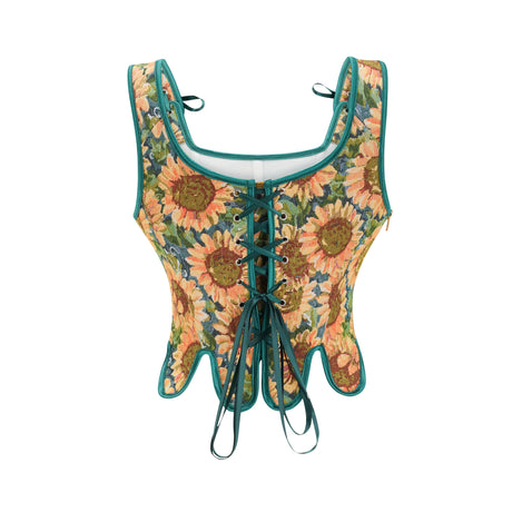 Maiden Fiora's Vintage Floral Overbust Corsets