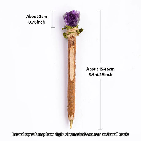 Natural Amethyst Crystal Cluster Dwarf Magic Pen