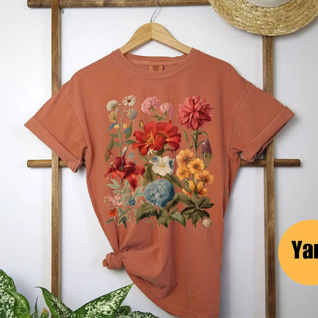 Wildflowers Cottagecore T-Shirt Cotton Tee Shirt