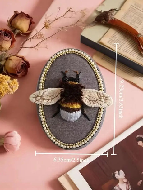 3D Bee Embroidery Kit for Beginners DIY Craft Pack