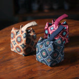 Padded Cotton Teacup Storage Bag Ceramic Glass Drawstring Bags Portable Organiser