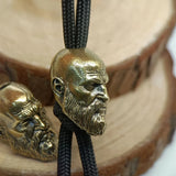 Spartan Warrior Brass Paracord Lanyard Bead Charms Dreadlock Beard Bead
