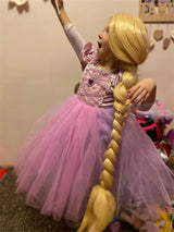 Girl's Princess Wigs Halloween Costumes Rapunzel Disguised Little Mermaid Elsa Aurora Snow White