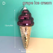 Hanging Disco Ice Cream Cone Mirror Ball Room Decor