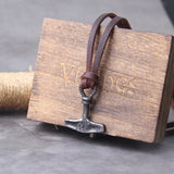 Thor's Hammer Norse Viking Stainless Steel Pendant Necklace For Men with Wooden Gift Box