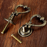 Two Antique Brass Furniture Hardware Handles Cabinet Knobs Drawer Pull