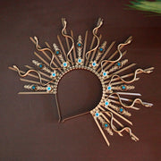 Medusa Crystal Snake Halo Crown Cosplay Hairband Goddess Hair Jewellery