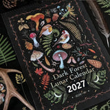 2027 Dark Forest Lunar Wall Calendar 12-Month Moon Phases