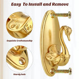 2pcs Golden Swans Curtain Tieback Hooks