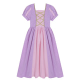 Soft Princess Dress for Girls Kids Halloween Cosplay Belle Cinderella Aurora Melinda Snow White Costume