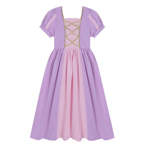Soft Princess Dress for Girls Kids Halloween Cosplay Belle Cinderella Aurora Melinda Snow White Costume