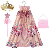 Shiny Rainbow Sequin Cloak Halloween Children's Dress Up Cape
