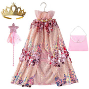 Shiny Rainbow Sequin Cloak Halloween Children's Dress Up Cape
