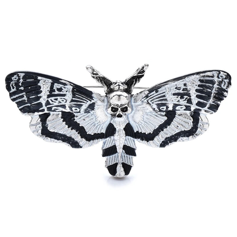 Enamel Death Moth Brooches Pins