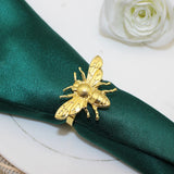 6Pcs Gold Bee Napkin Rings Table Decoration