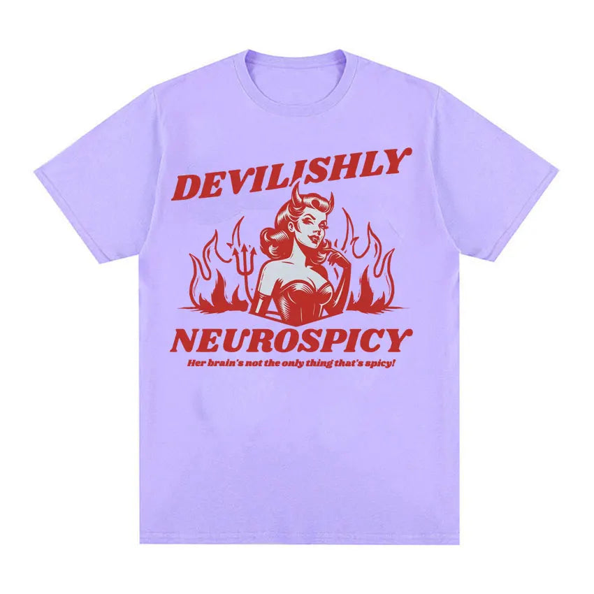 Devilishly Neurospicy Men's 100% Cotton T-shirt