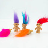 Set of Ten Mini Trolls Dolls Retro Toy Collection Gifts for Kids