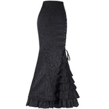 Gothic Long Steampunk Trumpet Skirts