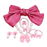 Mermaid Accessories Gloves Wand Crown Jewellery Set Wig Necklace Braid Cosplay Halloween Birthday Party