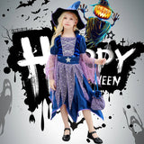 Halloween Witch Costume Dress Sets Bag Hat Wand