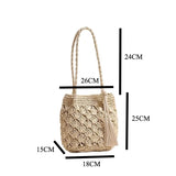 Straw Tassel Shoulder Bags Vacation Beach Bags Boho Travel Tote